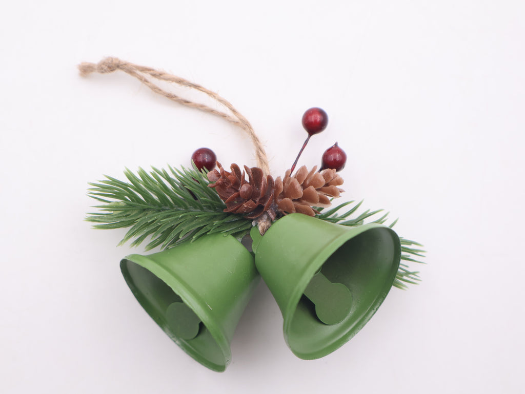 MODOVO Set of 12 Christmas Bell Ornament – Iron PVC-Coated Festive Hanging Décor