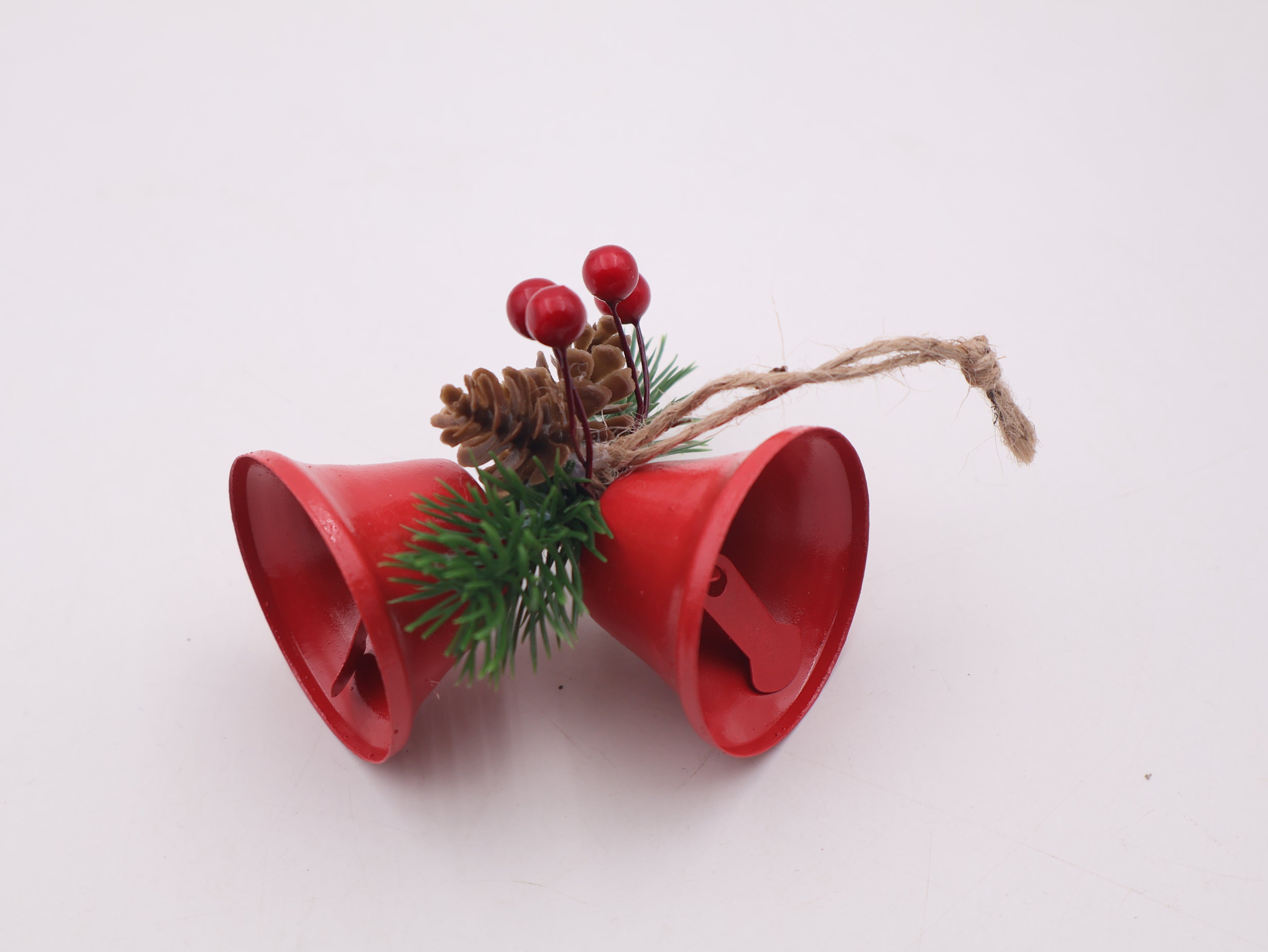 MODOVO Set of 8 Red & Gold Christmas Bell – Festive Metal Hanging Bells