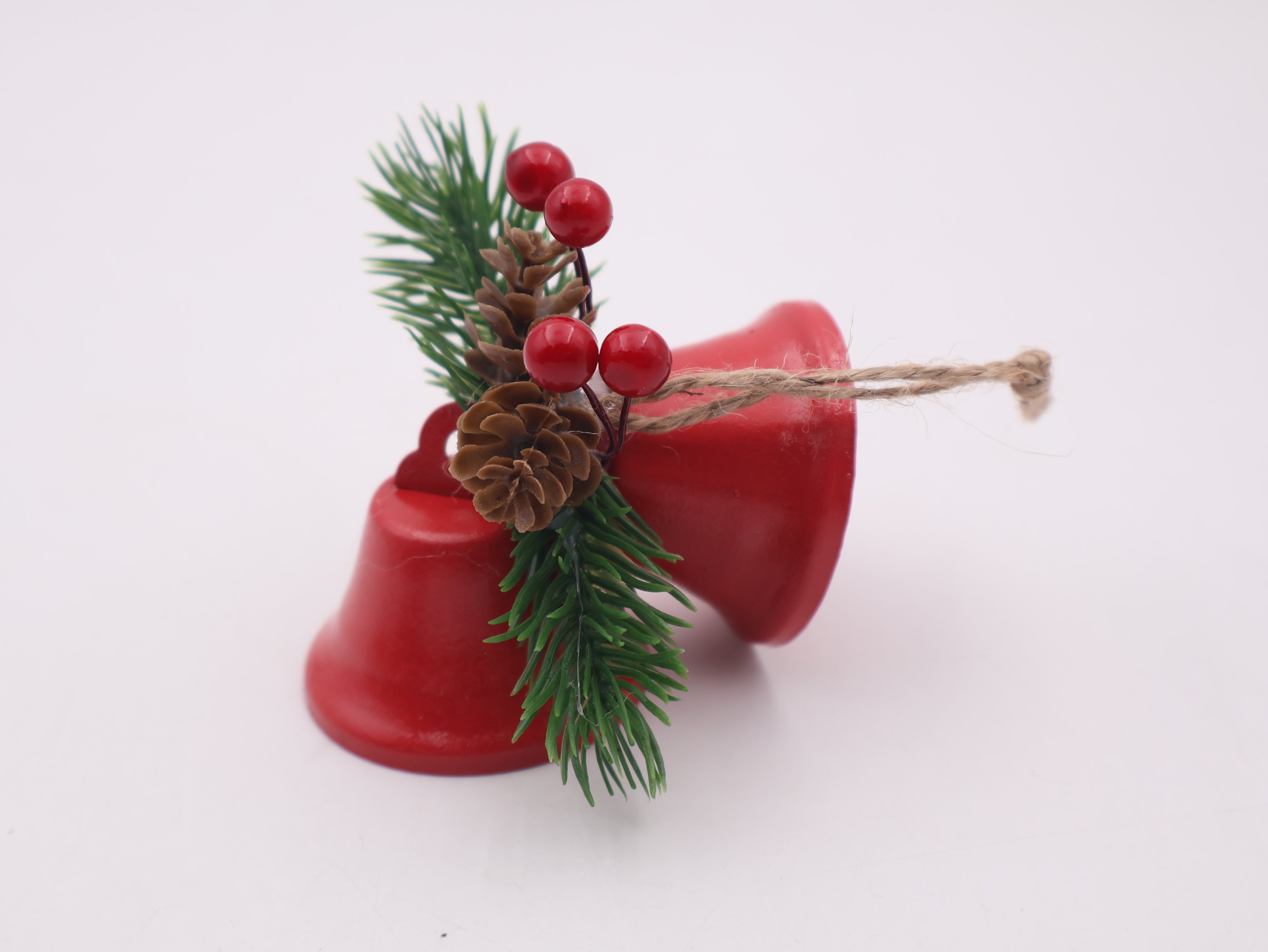 MODOVO Set of 8 Red & Gold Christmas Bell – Festive Metal Hanging Bells